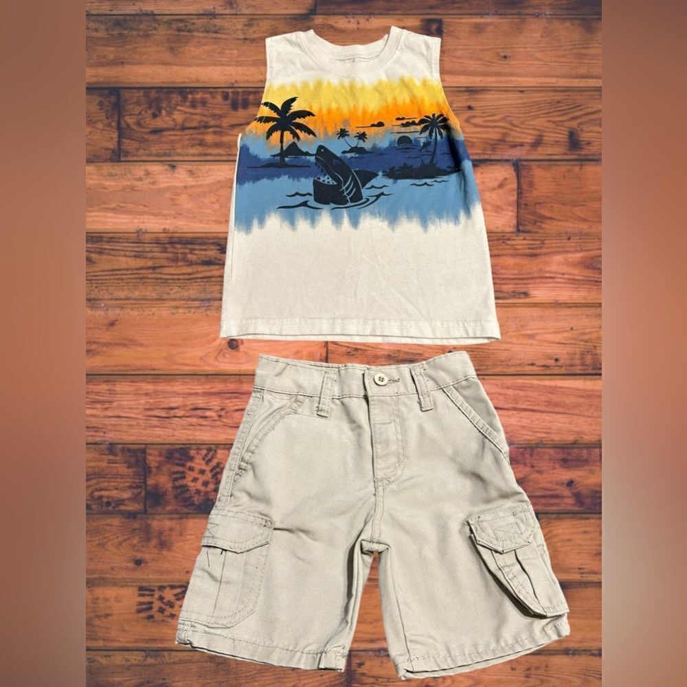5 for $25🔥2T Gum/ Garanimals Matching Shirt & Shorts Set‎